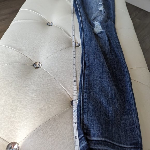 #197 Express Mid Rise Cropped Skinny Jeans Size 6 - Picture 5 of 5